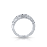 Pierścionek białe złoto z brylantami