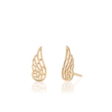 Kolczyki srebrne ażurowe skrzydła