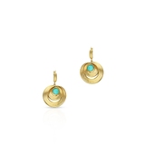 Kolczyki złote z amazonitami