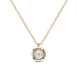 Naszyjnik złoty z diamentem