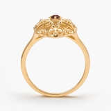 Pierścionek złoty z rodolitem Royal Star