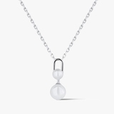 Naszyjnik srebrny z perłami