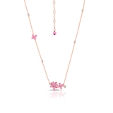 Naszyjnik srebrny Kwiaty Nocy Różowy Bez