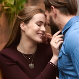 Wisiorek złoty ażurowe serce