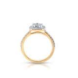 Pierścionek złoty z brylantami