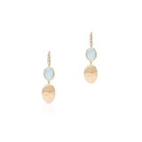 Kolczyki złote z akwamarynem i brylantami MARCO BICEGO