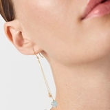 Kolczyki złote z niebieskim apatytem Saint Tropez