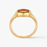 Pierścionek srebrny z bursztynem Miodowa