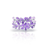 Pierścionek srebrny Kwiaty Nocy Fioletowy Bez