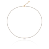 Naszyjnik złoty z cyrkoniami Ceremonials