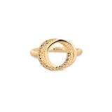 Pierścionek srebrny pozłacany z markasytami