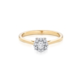 Pierścionek złoty z diamentami