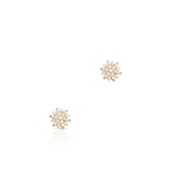 Kolczyki złote gwiazdki z cyrkoniami