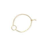 Bransoleta srebrna pozłacana paper clip