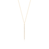 Naszyjnik złoty krawatka z cyrkoniami