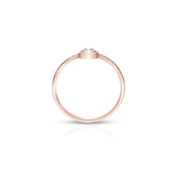 Pierścionek różowe złoto z brylantami