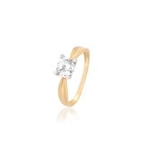 Pierścionek złoty z cyrkonią