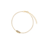 Bransoletka srebrna pozłacana boho