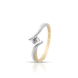 Pierścionek złoty z cyrkonią