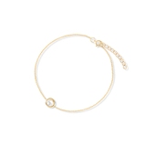 Bransoleta srebrna okrąg z perłą