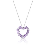 Wisiorek srebrny Kwiaty Nocy Fioletowy Bez