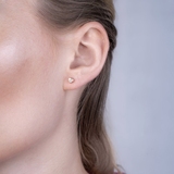 Kolczyki złote z cyrkoniami z motywem serca