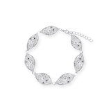 Bransoleta srebrna ażurowa