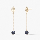 Kolczyki złote Kwiaty Nocy Borówka