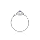 Pierścionek złoty z diamentami i tanzanitem