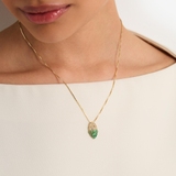 Wisiorek złoty ze szmaragdami TRIO