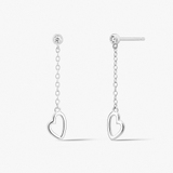 Kolczyki srebrne z diamentami laboratoryjnymi Czułość