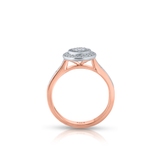 Pierścionek złoty z brylantami