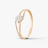 Pierścionek złoty z diamentami