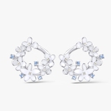 Kolczyki srebrne Kwiaty Nocy Biały Bez