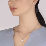 Wisiorek srebrny serce z cyrkoniami