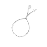 Bransoleta srebrna z motywem różańca