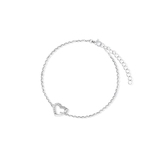 Bransoletka serce z kokardką