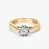 Pierścionek zaręczynowy złoty Romantyczny