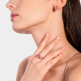 Kolczyki różowe złoto Kwiaty Nocy