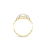 Pierścionek złoty bicolor z brylantem