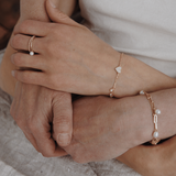 Bransoletka srebrna pozłacana z cyrkoniami serce