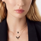 Naszyjnik srebrny z czarnymi cyrkoniami