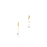 Kolczyki srebrne wiszące gwiazdki