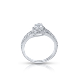 Pierścionek białe złoto z diamentami