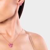 Kolczyki srebrne Kwiaty Nocy Różowy Bez