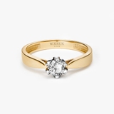 Pierścionek zaręczynowy złoty Romantyczny