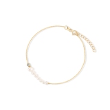 Bransoleta srebrna z perłami