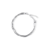 Bransoleta srebrna z łańcuszkami