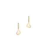 Kolczyki srebrne z serduszkiem i cyrkoniami