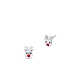 Kolczyki srebrne reniferki